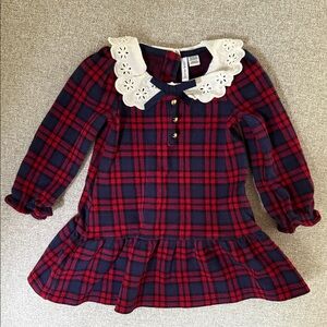 Janie and Jack Red and Blue Plaid Dress